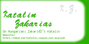 katalin zakarias business card